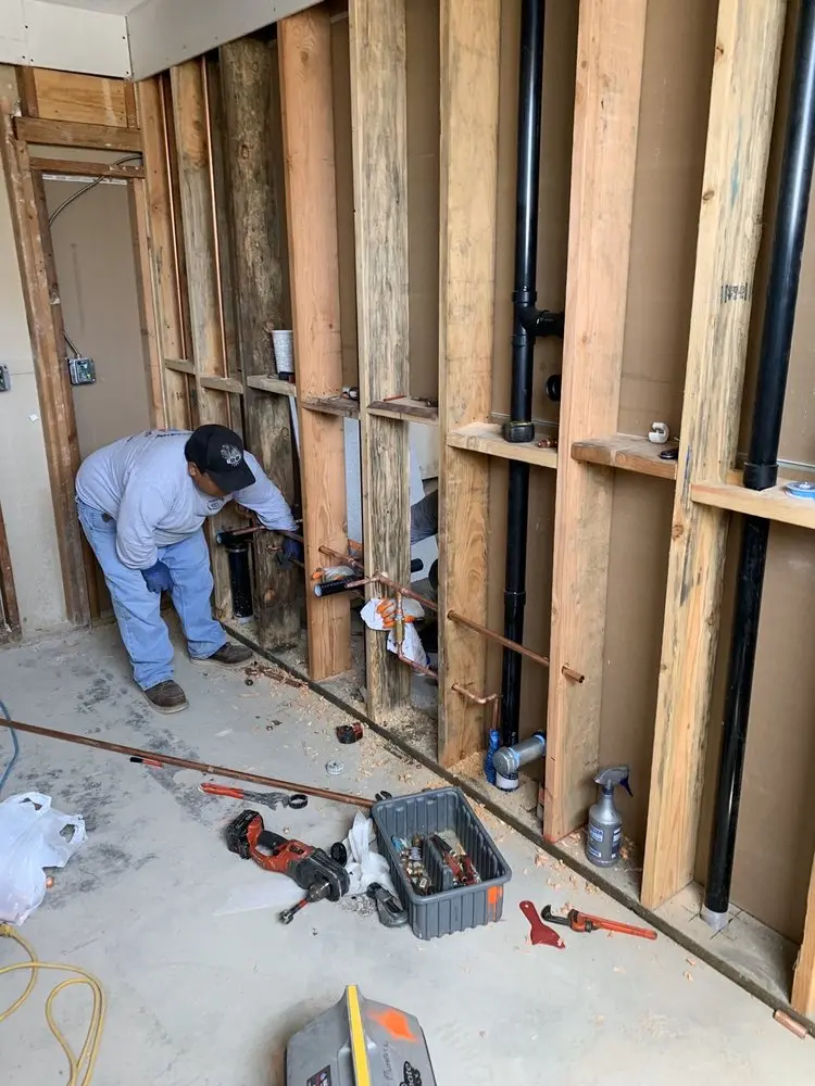 Commercial rough-in plumbing for Water Heater Replacement in Cherry Hill Estates